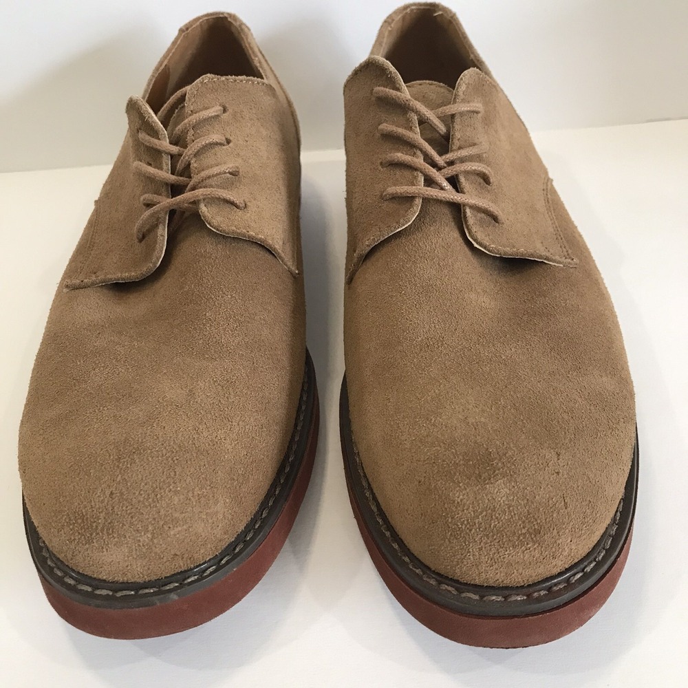 GBX Faux suede tan mens Oxford tie up dress shoe size 9M